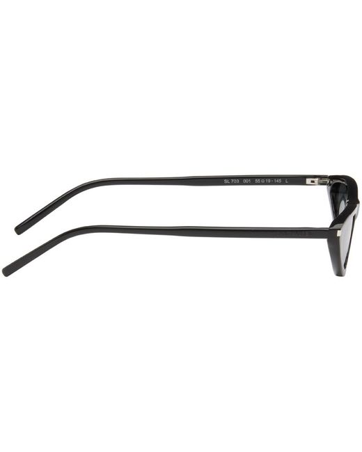 SAINT LAURENT ブラック サングラス Saint Laurent SL 703 Sunglasses - Black / Black - Tortoise+Black