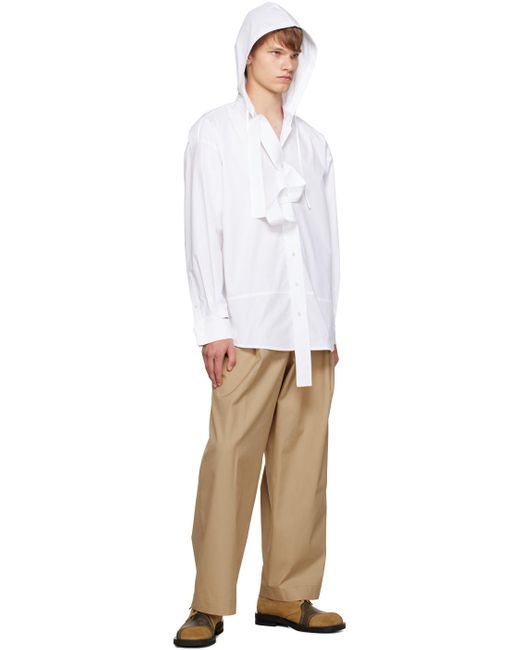 MERYLL ROGGE White Hooded Shirt for men