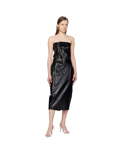 GAUGE81 Black Choya Faux-Leather Top