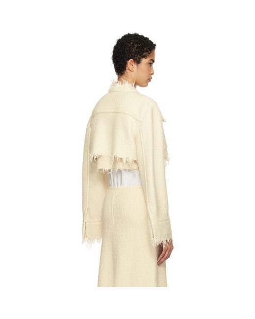 Jil Sander Natural Off- Cropped Jacket