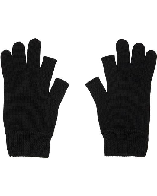 Rick Owens Black Tower Touchscreen Gloves