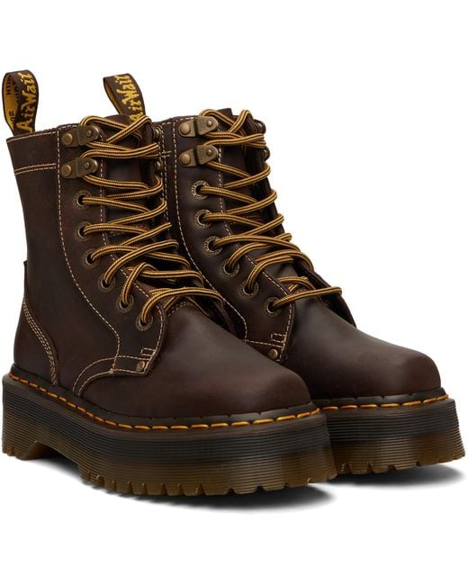 Dr. Martens Brown Jadon Arc Platform Boots