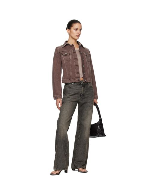 Our Legacy Brown Revive Denim Jacket