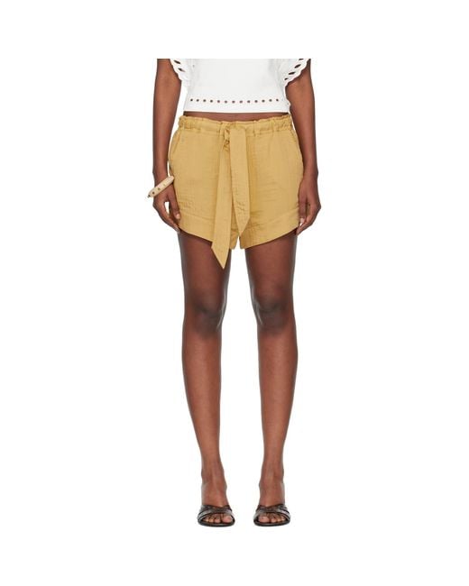 Isabel Marant Black Tan Birva Shorts