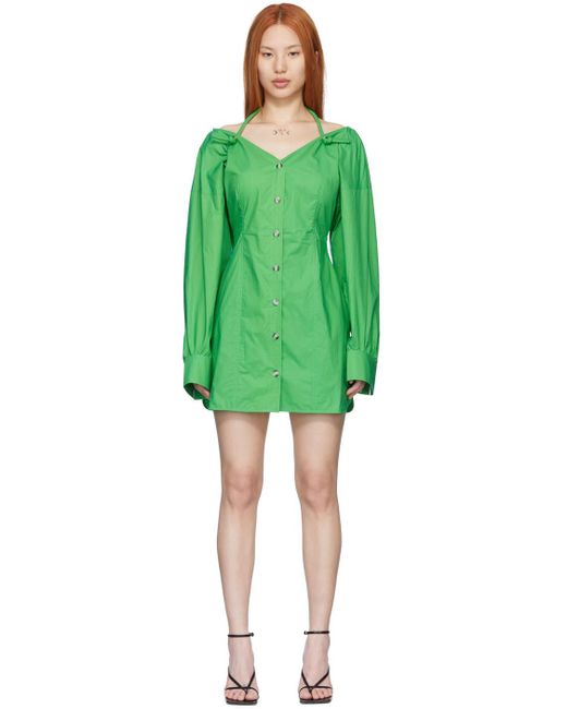 Nanushka Green Alyssa Mini Dress