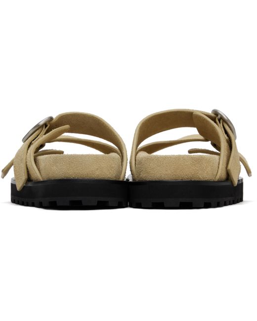 Jil Sander Black Pin-Buckle Sandals