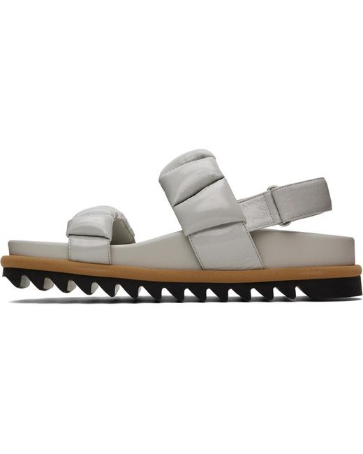 Dries Van Noten Black Off-white Padded Leather Sandals