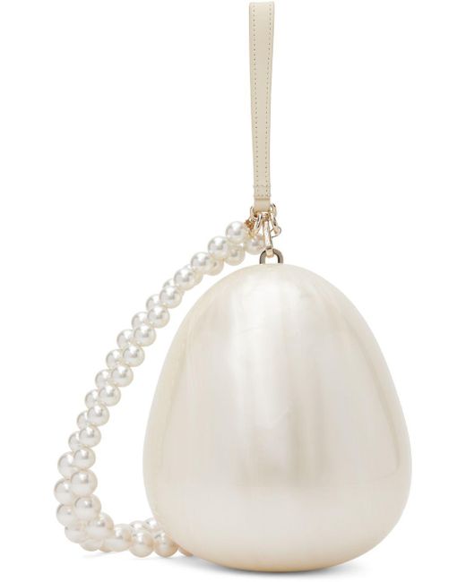 Simone Rocha Off-white Pearl egg Bag | Lyst