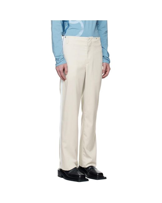OPEN YY White Ssense Exclusive Side Taped Pants for men