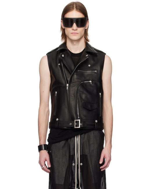 【美品】RICK OWENS BAUHAUS レザー ベスト 50 美品】RICK OWENS BAUHAUS レザー ベスト 50 Rick Owens Bauhaus