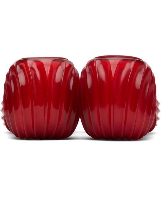 DIESEL Red Melissa Edition Quantum Platform Heeled Sandals