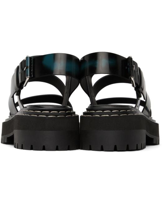 Proenza Schouler Black Lug Sandals