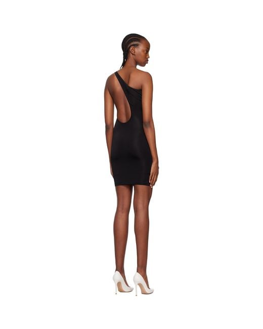 Louisa Ballou Black Plunge Minidress