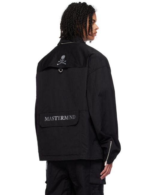 MASTERMIND WORLD Black Zip Jacket for men