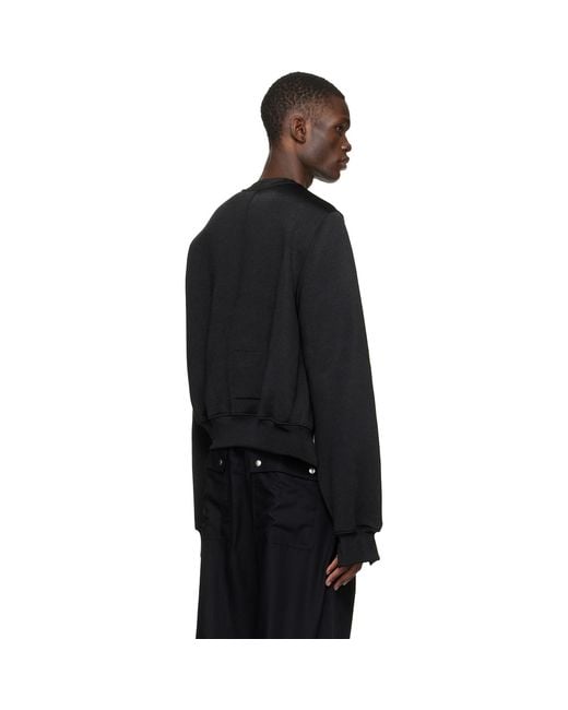 Rick Owens Black Temple Vega Sweatshirt for men