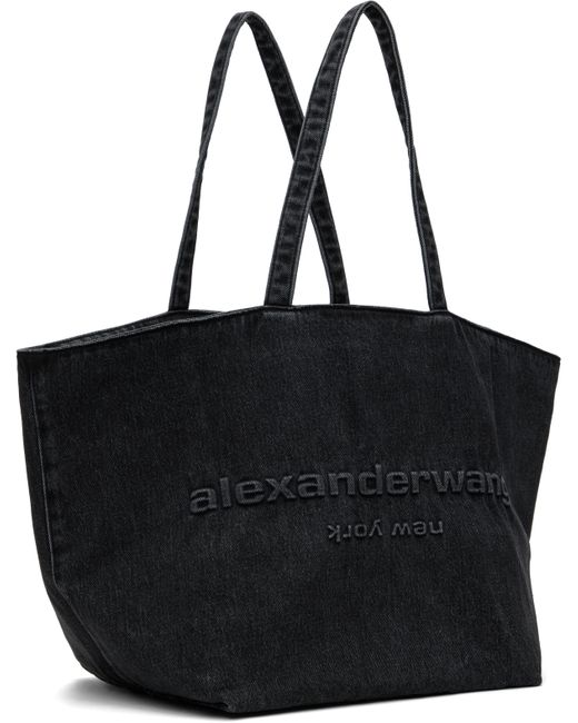 メンズ Alexander Wang グレー Punch トートバッグ Black