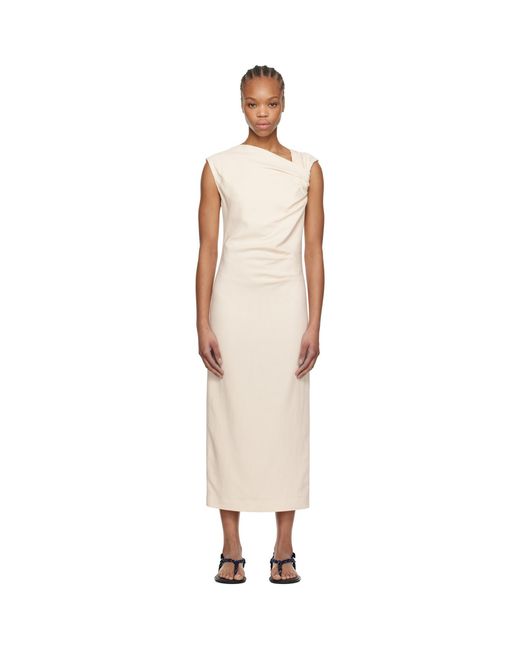 MSGM Black Off- Twisted Midi Dress