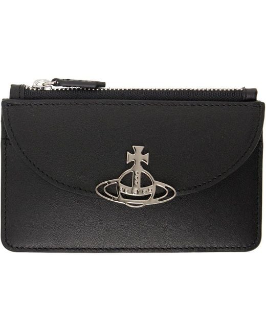 Vivienne Westwood Black Half Moon Card Holder for Men | Lyst