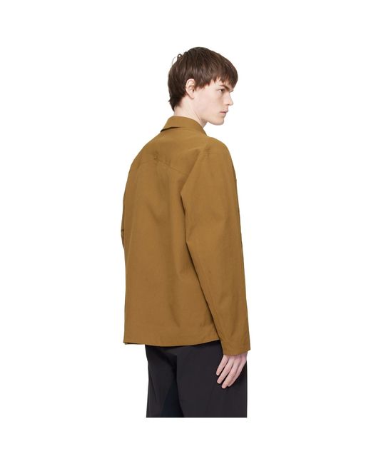 Veilance Brown Mionn Softshell Overshirt for men