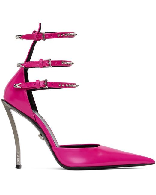 Versace Decollete Heels in Purple Lyst Canada