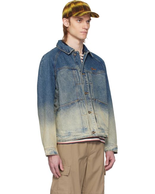 Dime Blue Faded Denim Jacket for men