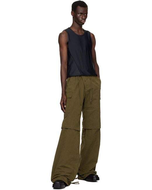 Mugler Black Corseted Tank Top for men