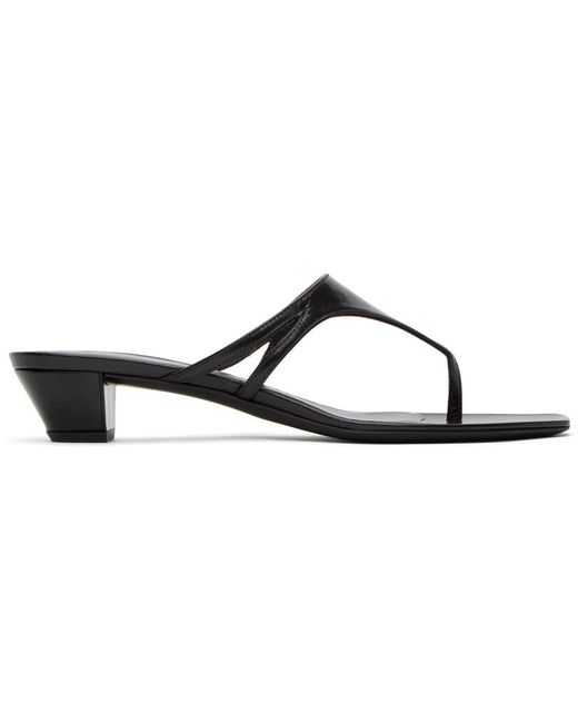 The Row Black Graphic Sandals