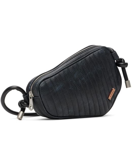 Adererror Navy & Black Asymmetrical Bag for men