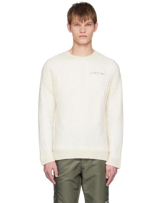 Helmut Lang Black Off-white Layered Sweater for men