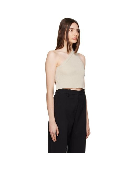 Jacquemus Black Off-white 'la Maille Ascu' Tank Top