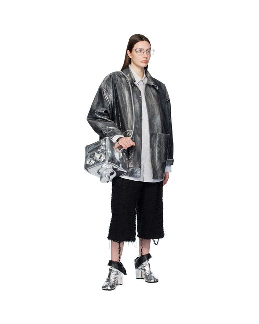 Doublet Black Raw Edge Cargo Shorts