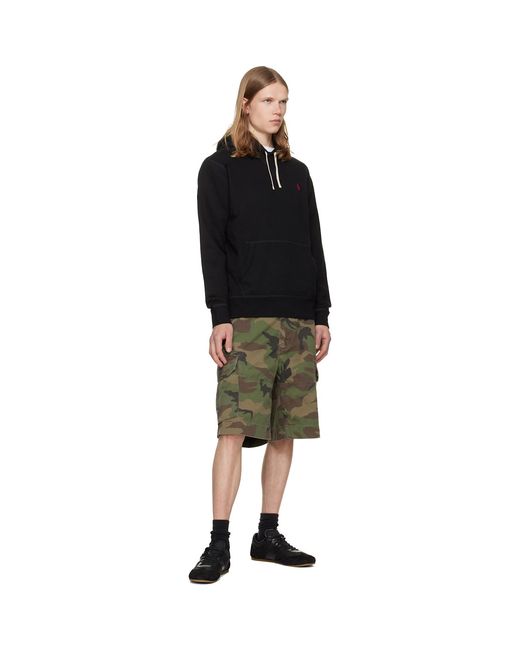 Polo Ralph Lauren Black 'The Rl Fleece' Hoodie for men