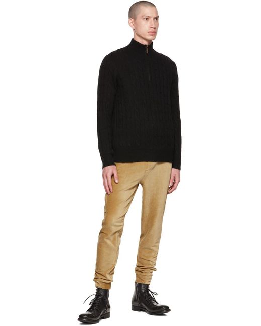 Polo Ralph Lauren Black Half-zip Sweater for men