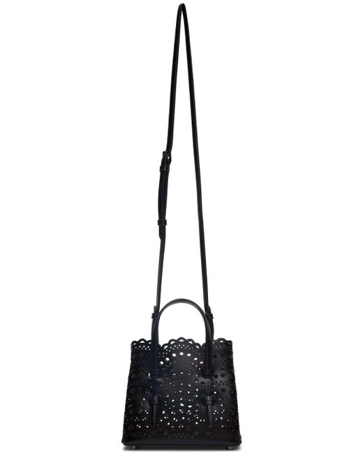 Alaïa Black Mina 16 Micro Top Handle Bag