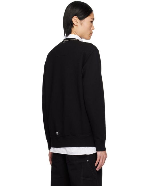 Pull molletonné ajusté noir Givenchy pour homme en coloris Black