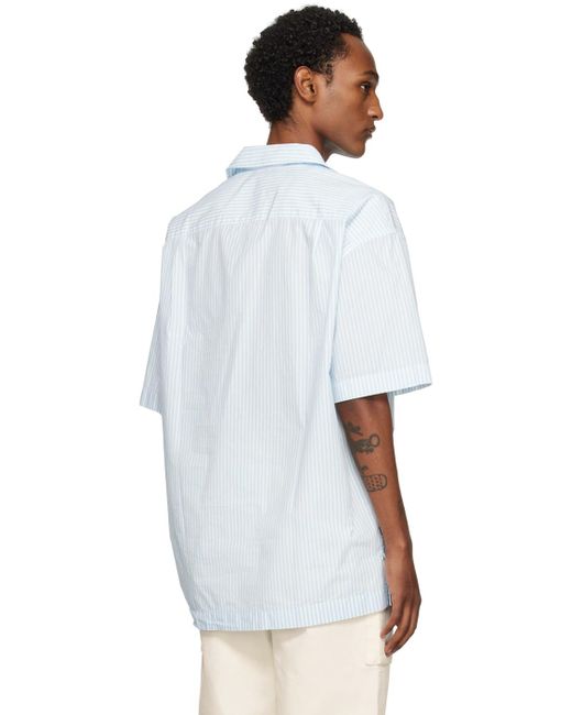 J.W. Anderson White Blue Stripe Shirt for men