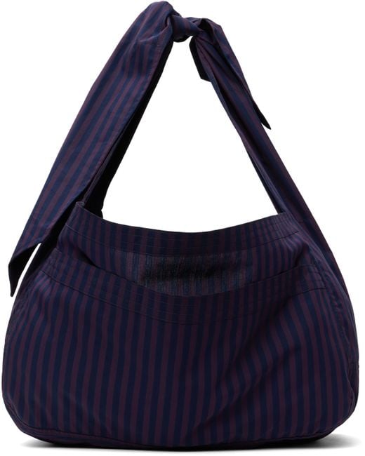 SC103 パープル＆ネイビー Cocoon Sac トートバッグ Blue
