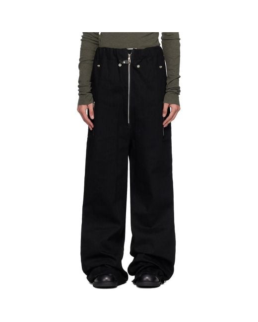 SWAMPGOD Black Palombaro Bottom Trousers for men