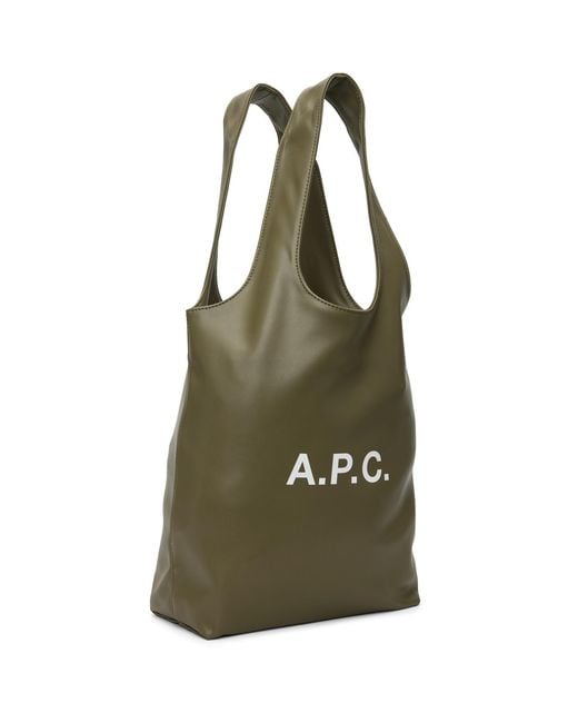 A.P.C. Black Khaki Ninon Small Tote