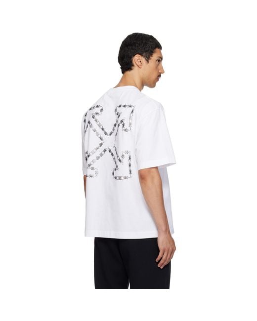 Off-White c/o Virgil Abloh White Chain Araldic Arrow T-Shirt for men