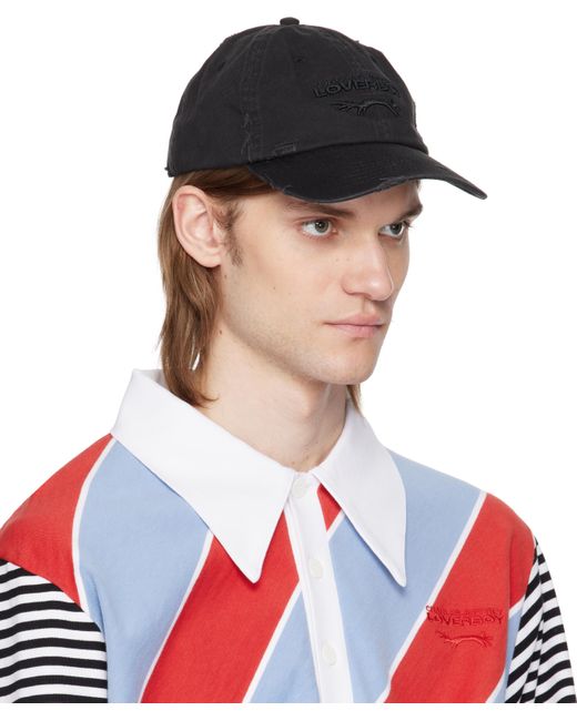 メンズ Charles Jeffrey ブラック ロゴ キャップ Black