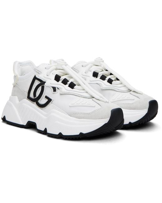 Dolce & Gabbana Dolce&gabbana White Mixed-material Daymaster Sneakers