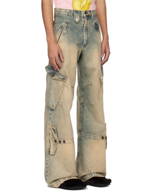 Egonlab Multicolor Cargo Pocket Jeans for men