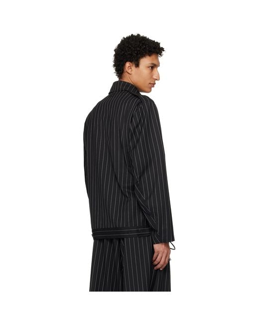 Y-3 Black Refined Wool Ut Blouson Jacket for men