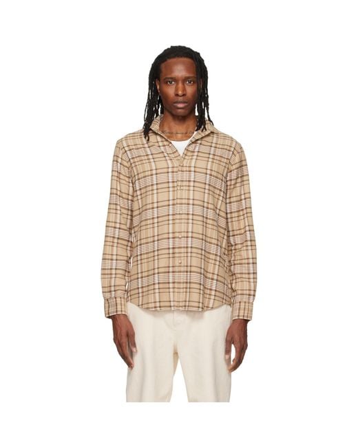 Polo Ralph Lauren Natural Long Sleeve Spread Collar Sport Shirt for men