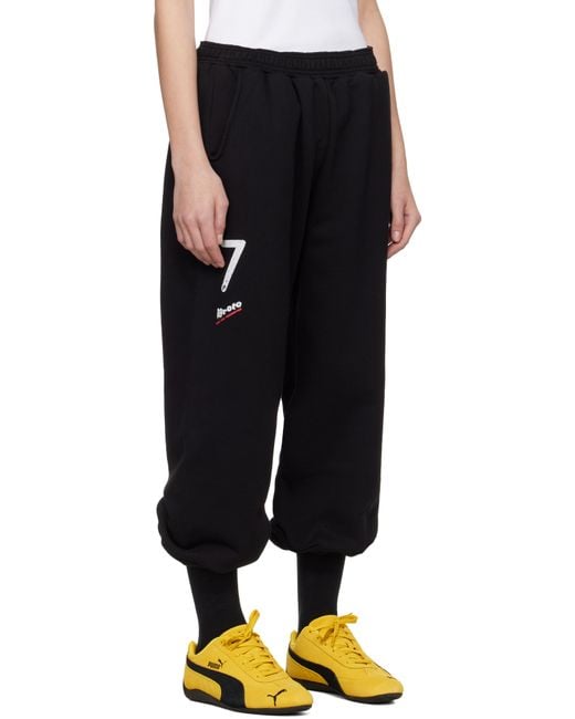 PROTOTYPES Black '07' Cropped Lounge Pants