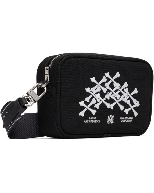 Sac Caméra Noir À Appliqués D'Os Étagés Amiri pour homme en coloris Black