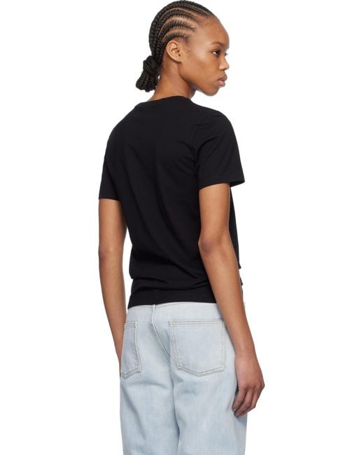 Maison Kitsuné ブラック ベビーフォックス パッチ レギュラー Tシャツ Black