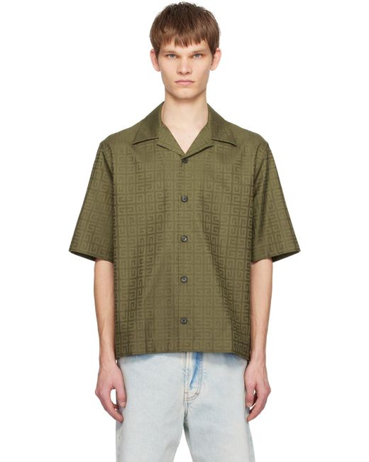 Givenchy Green Jacquard Shirt for men