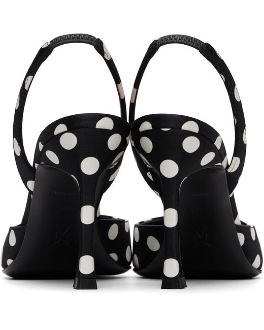 AMINA MUADDI Black Camelia Sling 90 Heels